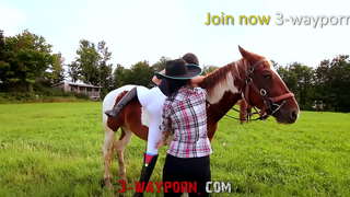 Aile Çiftliğinde 3Way Porno - Üçlü