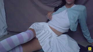 ���ழகான ஜப்பனீஸ் மாணவர் கிரீமி செக்ஸ்