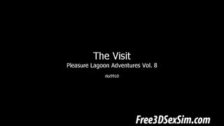 İki yeşil saçlı 3D babes Çıtçıt sert bir horoz paylaşımı