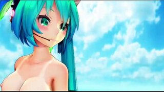Miku Atodi Dawns Sexy Nude MMD