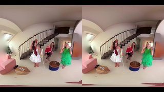 Ücretsiz Tam Noel Deneyimi Üç Sıcak Babes Fuck!